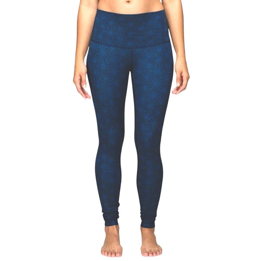 Lululemon Wunder Under Legging Women's Sz 6 Navy Blue Geometric